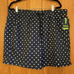 DSG Dicks Sporting Goods Mens Athletic Training Swim Shorts Stars Size XL